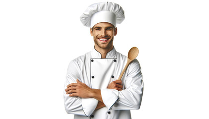 Joyful Gourmet Chef with Kitchen Essentials