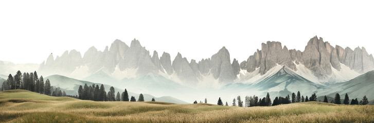 Obraz premium Picturesque mountain landscape, cut out