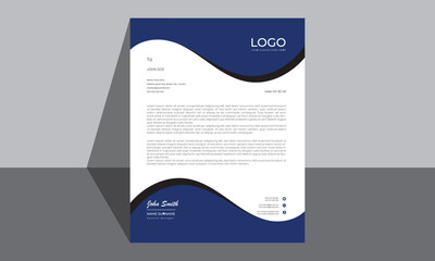 professional corporate business letterhead design template and Color variation business letterhead.