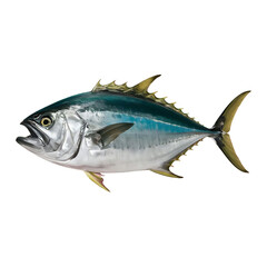 Tuna fish sea fish isolated cut out isolated on transparent background