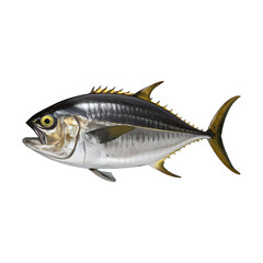 Tuna fish sea fish isolated cut out isolated on transparent background