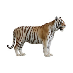 Naklejka premium White tiger white tiger side view cut out isolated on transparent background