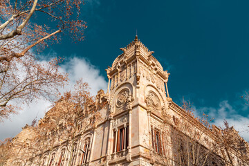  Palau de Justicia, The High Court of Justice of Catalonia in Barcelona, Spain - obrazy, fototapety, plakaty
