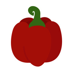 Pepper flat icon isolated on white. Vector illustration