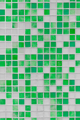 Ceramic Green White Mosaic Tile Square Color Wall Texture Background Bathroom Toilet Floor Bath
