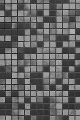 Mosaic Square Ceramic Tiles Black Grey Dark Abstract Bath Pattern Toilet Texture Background