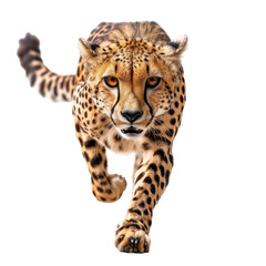 3D rendering of a big cat cheetah  isolated on transparent background.