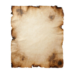 Fototapeta premium This plain grunge paper features a distressed sheet of parchment with burnt edges, available in high resolution at 4032x4032 pixels. Add a rustic and vintage touch to your projects. 