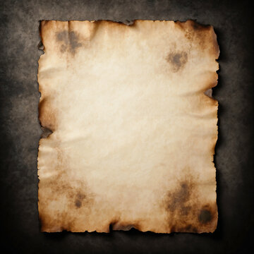 This plain grunge paper features a distressed sheet of parchment with burnt edges, available in high resolution at 4032x4032 pixels. Add a rustic and vintage touch to your projects. 