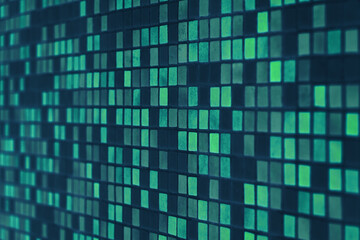 Ceramic Dark Aquamarine Mosaic Tile Square Color Wall Texture Background Bathroom Toilet Floor Bath Structure