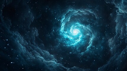 Spiral nebula, space background.