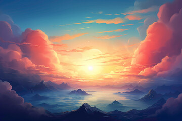 Embrace the promise of a new beginning with the dynamic sunrise gradient as your guide.
