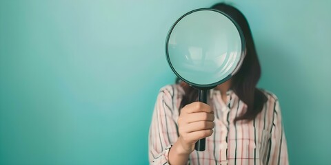 Examining and addressing issues with a magnifying glass in a business context for efficient incident management. Concept Incident Analysis, Root Cause Identification, Problem Resolution