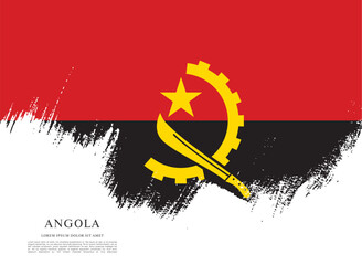 PrintFlag of Angola vector illustration