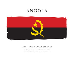 PrintFlag of Angola vector illustration