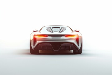 a sports car front and side view isolated into white, sports car closeup view isolated, supercar...