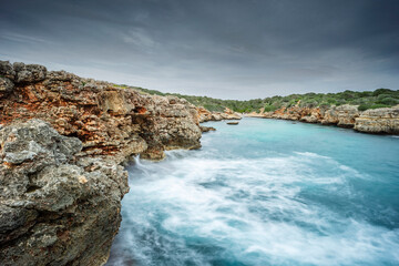 natural cove, Cala Petita, Porto Cristo, Manacor, Mallorca, Balearic Islands, Spain - Powered by Adobe