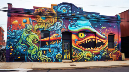 Experience the urban culture with a psychedelic street art mural as your guide.