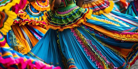 Women dancers at Barranquilla Carnival in Colombia showcasing vibrant costumes and traditional...