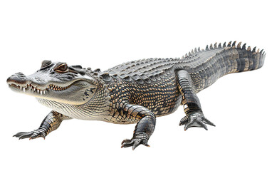 Crocodile on transparent or white background