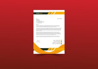 Creative minimal letterhead design template.