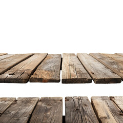 Empty wood on transparent or white background