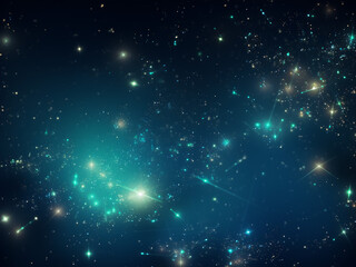 Brilliant star cluster bright within the universe's canvas. AI Generation.
