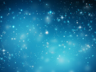 Star cluster blue shining in the vastness of space. AI Generation.