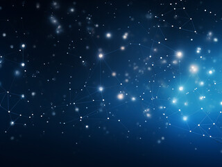 Obraz premium Celestial marvel: Star cluster blue in the universe. AI Generation.