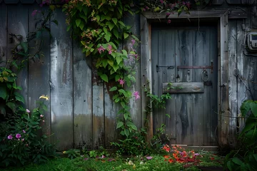 Photo sur Plexiglas Vielles portes An old wooden cottage door