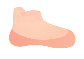 Pink baby shoe. vector illustration