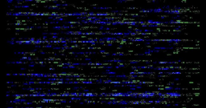 Glitch noise static television VFX. Visual video effects stripes background, tv screen noise glitch effect. Video background, transition effect for video editing real on black background	
