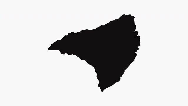 animation forming a map of Nampula in mozambique