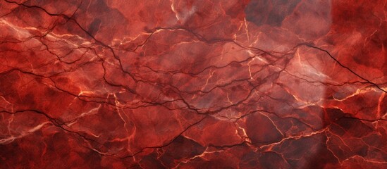 A close up of a pink marble texture resembling a natural landscape with its magenta tones and bricklike pattern, reminiscent of a peach plant growing on wood