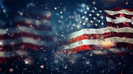 Abstract Fourth of July America Memorial day Veterans Day background. - obrazy, fototapety, plakaty
