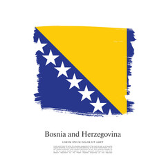 Flag of Bosnia and Herzegovina, vector illustration 