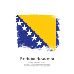 Flag of Bosnia and Herzegovina, vector illustration 