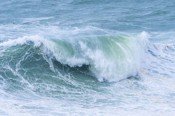 Giant waves of Nazare in Portugal