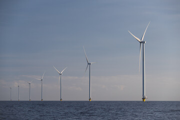 Windturbines in the water producing alternative green energy