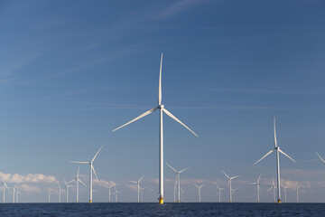 Windturbines in the water producing alternative green energy