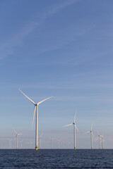 Windturbines in the water producing alternative green energy