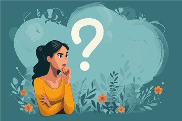 girl with question mark