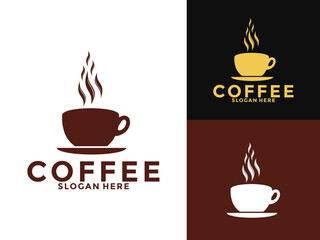 Coffee Hot Drink logo vector, Cafe Logo Design Template