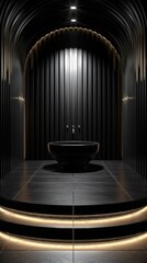 Black Podium With Top Light