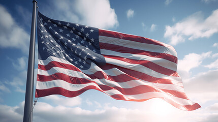 American flag for Memorial Day. - obrazy, fototapety, plakaty