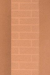 Fototapeta premium Brown Column Pillar Abstract Brick Pattern Element Detail Object Architecture Exterior Masonry Facade