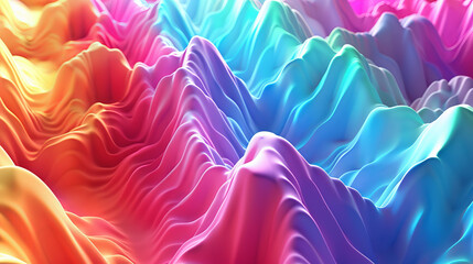 An impressive 3D rendering displaying an abstract multicolor spectrum, showcasing a captivating array of hues and tones in a visually striking manner. - obrazy, fototapety, plakaty