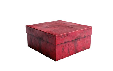 Red gift box on transparent or white background