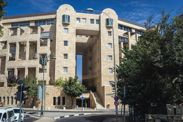 Modern apartment houses in Jerusalem, Israel - obrazy, fototapety, plakaty
