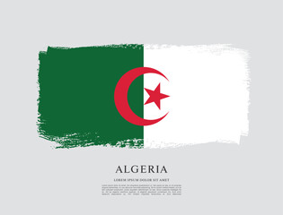 Flag of Algeria, vector illustration 